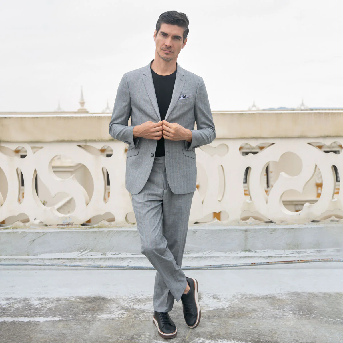 Vestido Slim Fit Gris Medio - Kosta Azul - Imagen 4