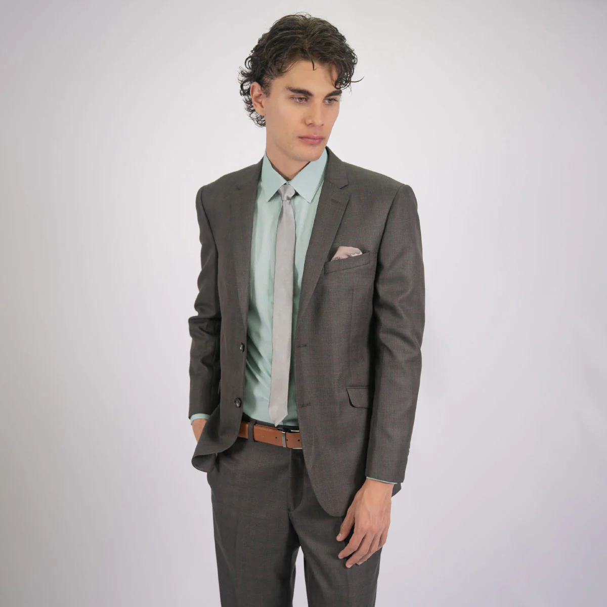 Vestido Slim Fit Gris Medio - Kosta Azul