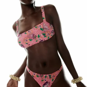 TOP BIKINI BANDEAU BONDI ROSA