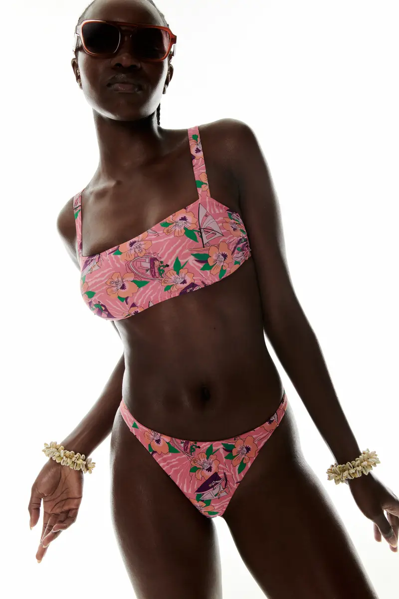 TOP BIKINI BANDEAU BONDI ROSA
