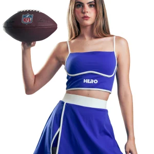 CONJUNTO FALDA Y TOP BODERLINE HERO AZUL