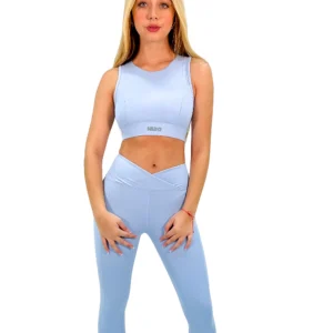 CONJUNTO TOP Y LEGGIN BRIGE HERO AZUL BEBE