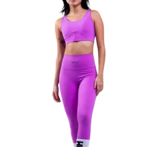 CONJUNTO TOP Y LEGGIN EN FORMA DE V HERO ROSADO