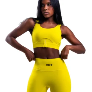 CONJUNTO TOP Y LEGGIN EN FORMA DE V HERO AMARILLO