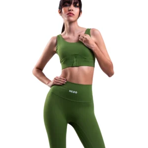 CONJUNTO TOP Y LEGGIN EN FORMA DE V HERO VERDE