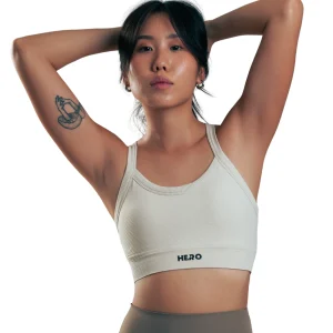 BRASIER DEPORTIVO STRAP DELGADO CON ESPALDA EN X HERO BEIGE