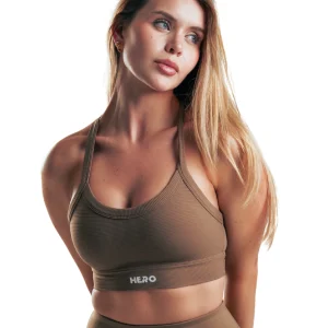 BRASIER DEPORTIVO STRAP DELGADO CON ESPALDA EN X HERO MARRON