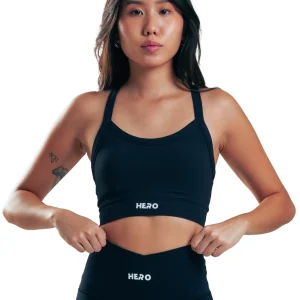 BRASIER DEPORTIVO STRAP DELGADO CON ESPALDA EN X HERO NEGRO