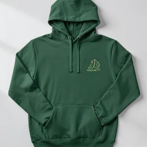 Sudadera de mujer con capucha color verde y estampado MeFlipaloDelta