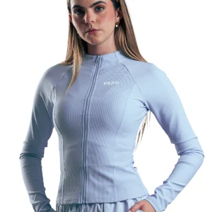 SUETER ZIPPER ACANALADO HERO AZUL BEBE