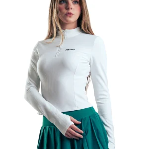 SUETER ZIPPER ACANALADO HERO BLANCO