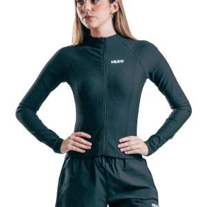 SUETER ZIPPER ACANALADO HERO NEGRO