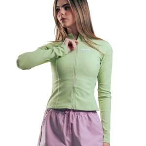 SUETER ZIPPER ACANALADO HERO VERDE