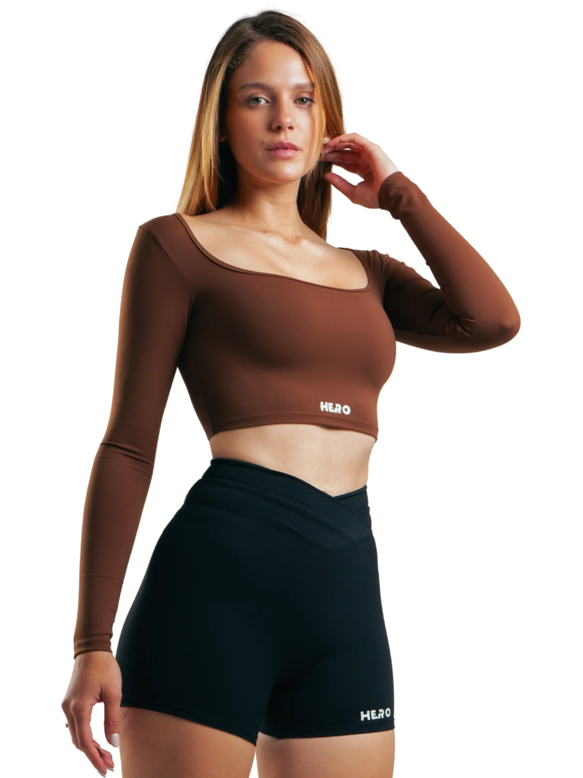 SUETER TOP CUADRADO HERO MARRON - Imagen 3