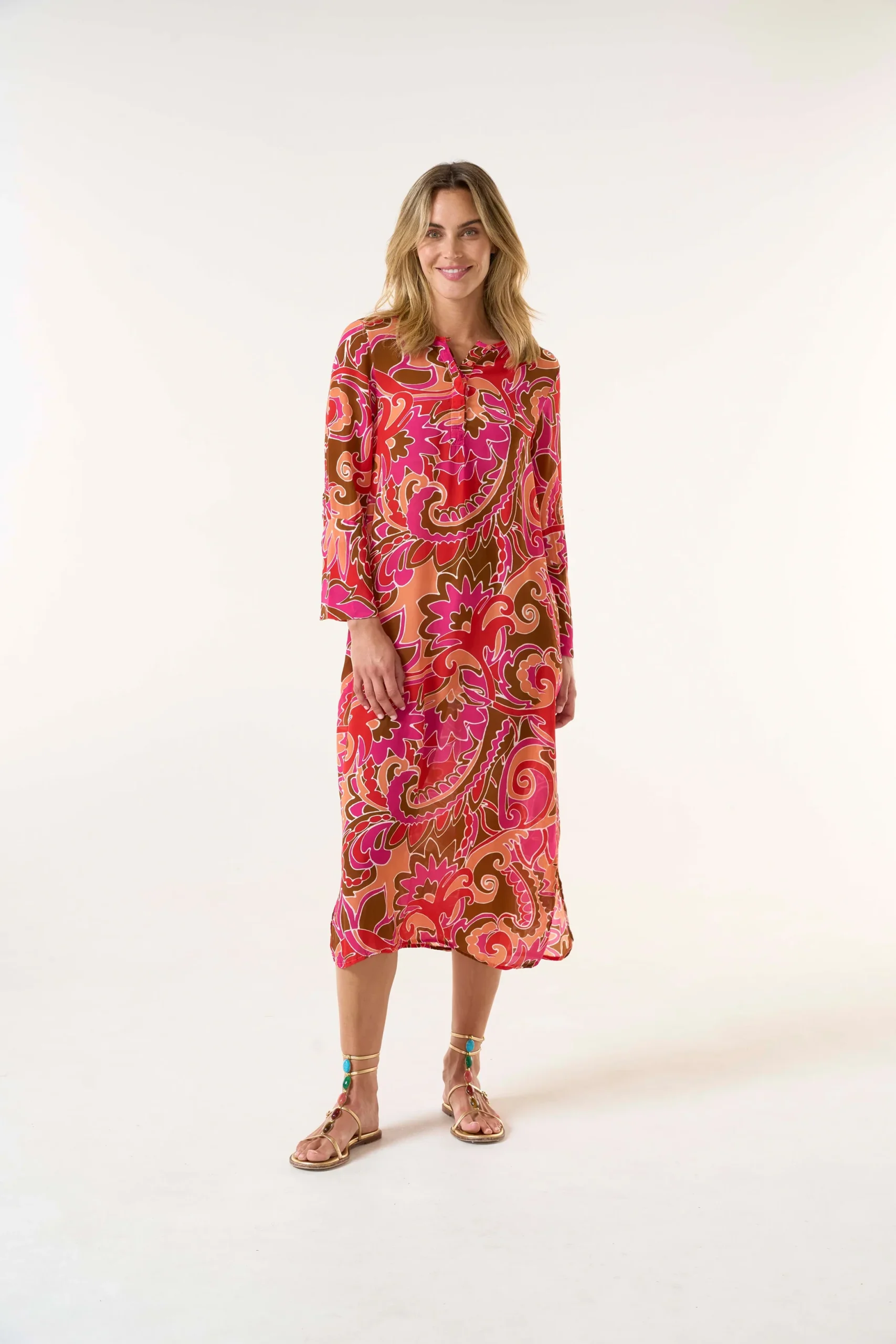 VESTIDO LONG GENIE ST GEORGES CORAL