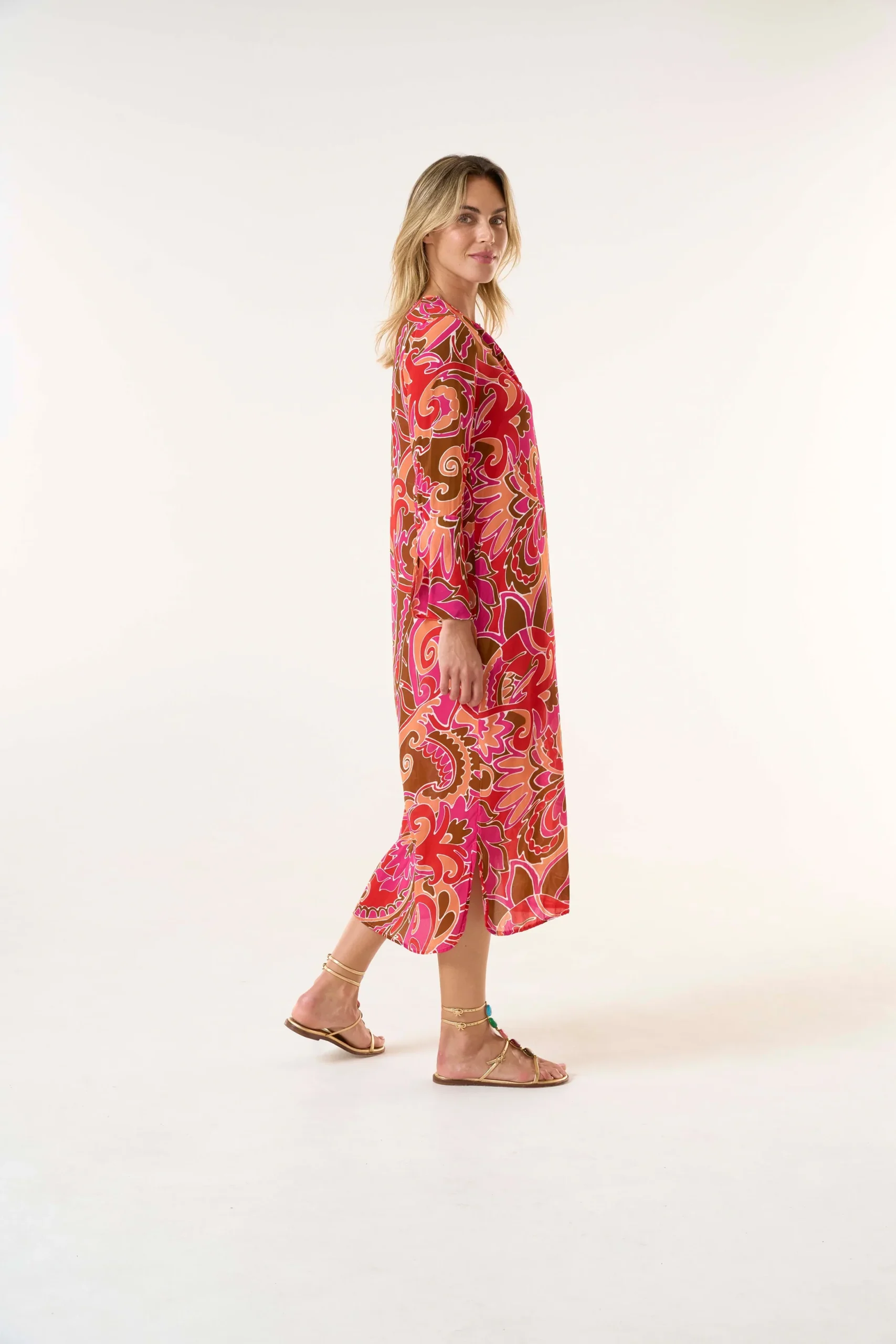 VESTIDO LONG GENIE ST GEORGES CORAL - Imagen 5