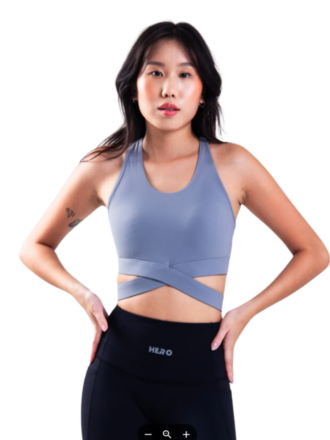 TOP AMARRE DOBLE HERO GRIS