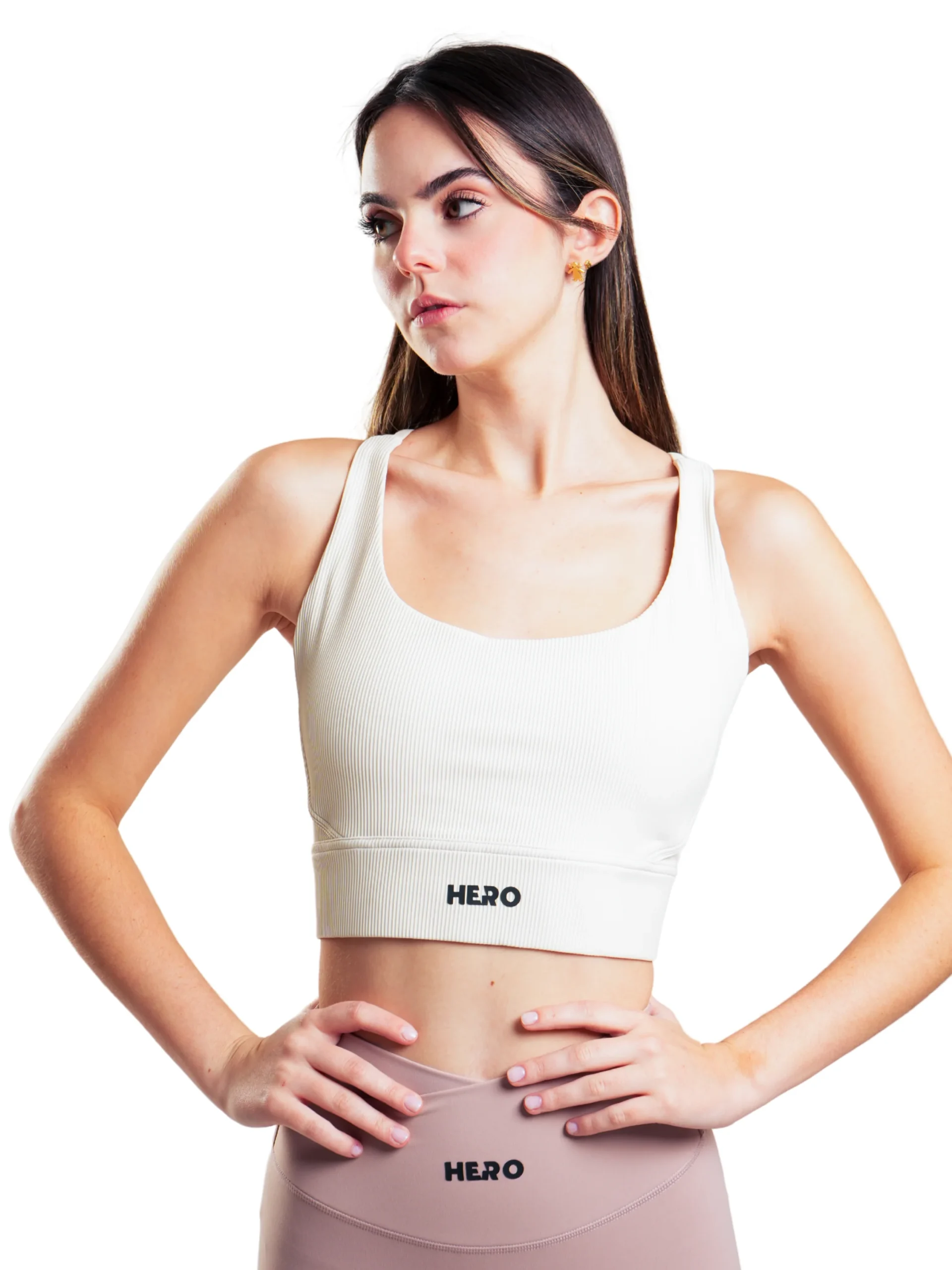 TOP DIAMANTE ACANALADO HERO BEIGE
