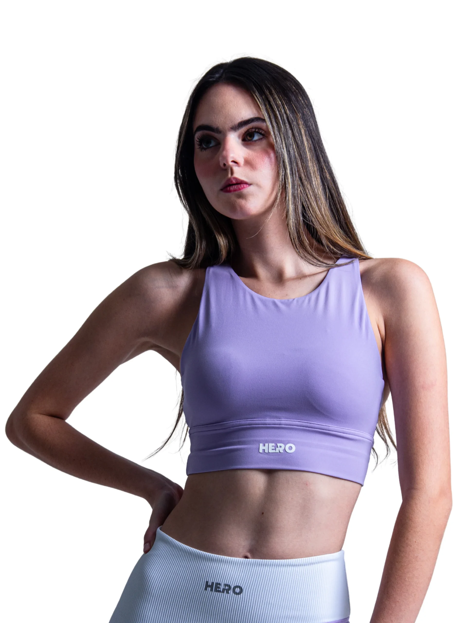 TOP FRONTAL LISO Y ESPALDA EN FORMA DE ATRAPASUEÑO MORADO