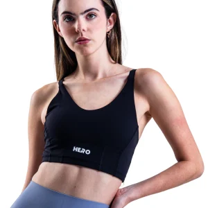 TOP CON COSTURAS FRONTALES HERO NEGRO