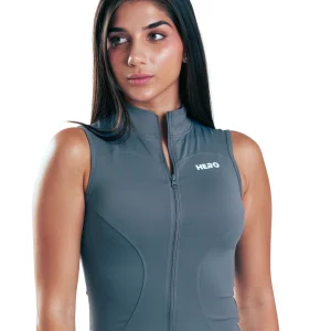 TOP NECK ZIPPER HERO GRIS