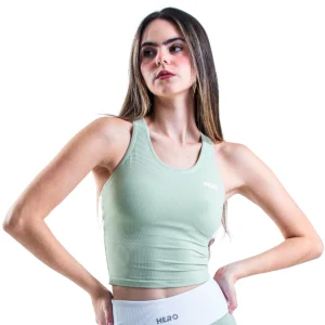 TOP TANK SLIM ACANALADO HERO VERDE