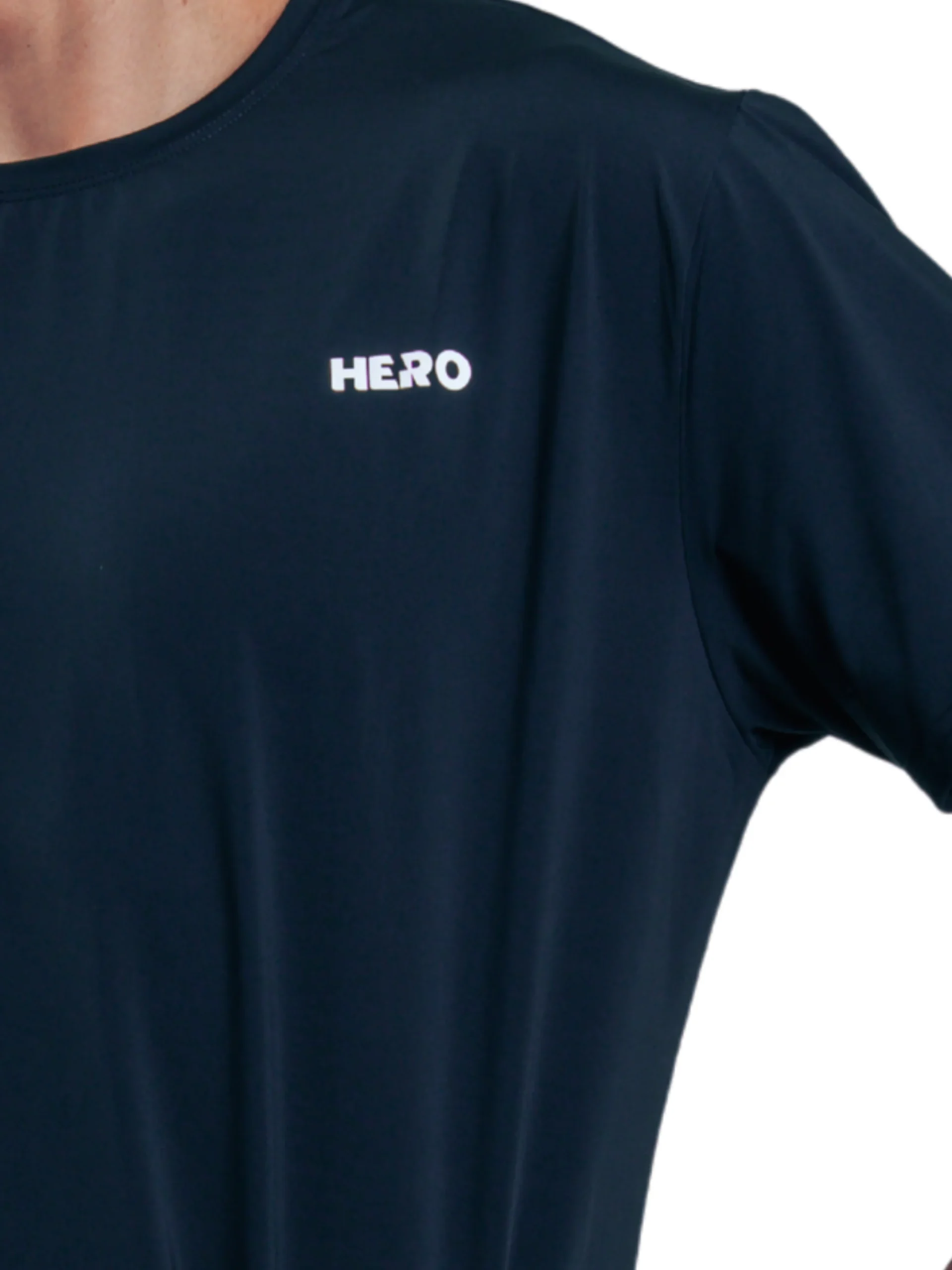 T SHIRT MEN BASIC HERO NEGRO - Imagen 3