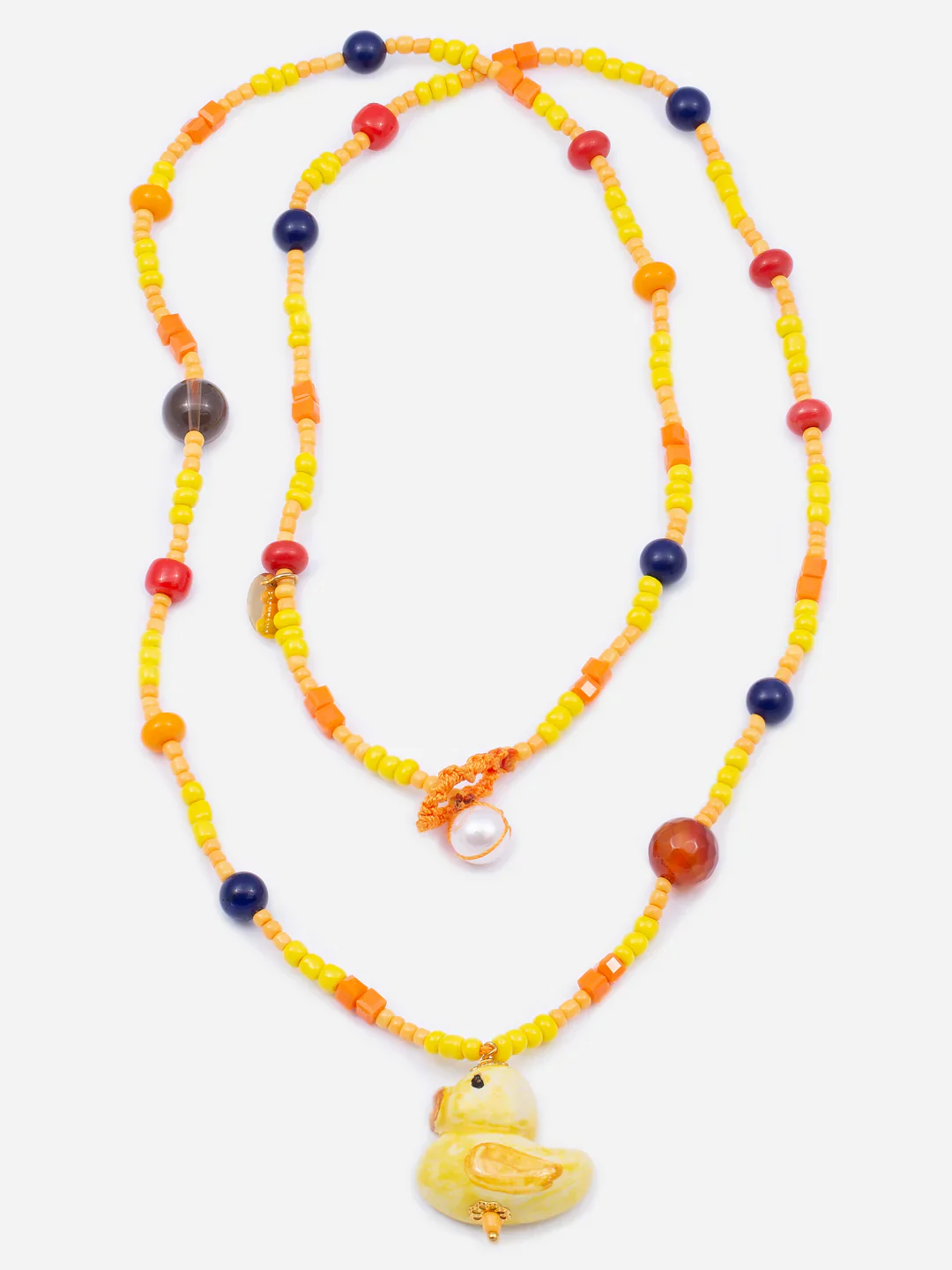 COLLAR LARGO DE CERÁMICA PATITO