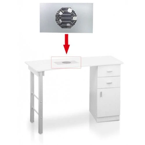 Aspirador de manicura profesional empotrable color plata 25W - Imagen 3