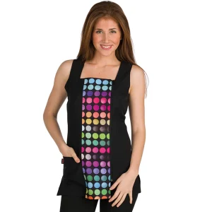 Casaca 100% poliéster escote cuadrado y cremallera