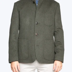 BLAZER DE CASHMERE VERDE CUELLO MAO MAXIMILIAN
