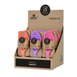 Cepillo Esqueleto ecológico Bifull colores flúor expositor 12 unidades