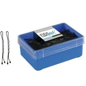 Clips Ondulados Eurostil negro 50mm caja 300 unidades