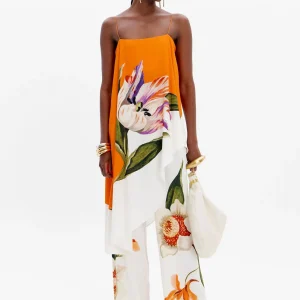 BLUSA ASIMÉTRICA ESTAMPADA