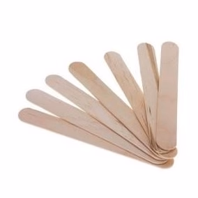 Espátula corporal de madera 15x1,8cm caja 100 unidades