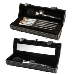 Estuche 7 pinceles de maquillaje Pollié con espejo