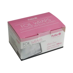 Lámina aluminio envolvente para retirar el esmalte caja 100 unidades