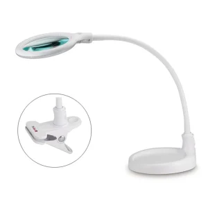 Lámpara con lupa para mesa manicura portátil y con pinza