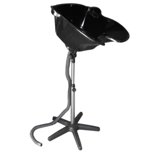 Lavacabezas portátil con pie y desagüe