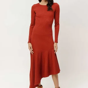 VESTIDO MIDI MANGA LARGA