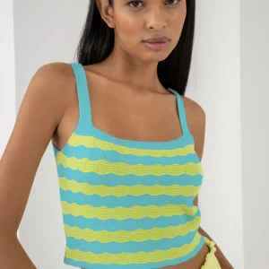 TOP CORTO DE PUNTO RAYAS