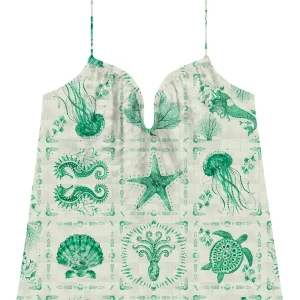 BLUSA ESTAMPADA CON DETALLE EN EL BUSTO