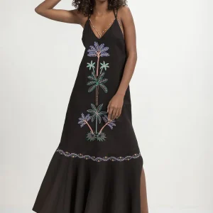 VESTIDO LARGO BORDADO