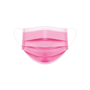 Mascarilla desechable 3 capas rosa con elásticos caja 50 unidades