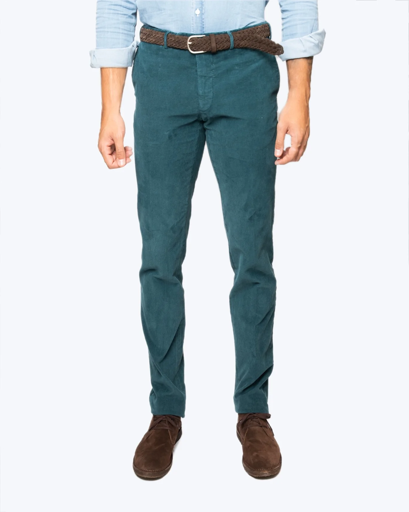 PANTALÓN CHINO DE PANA AZUL SANTANIELLO