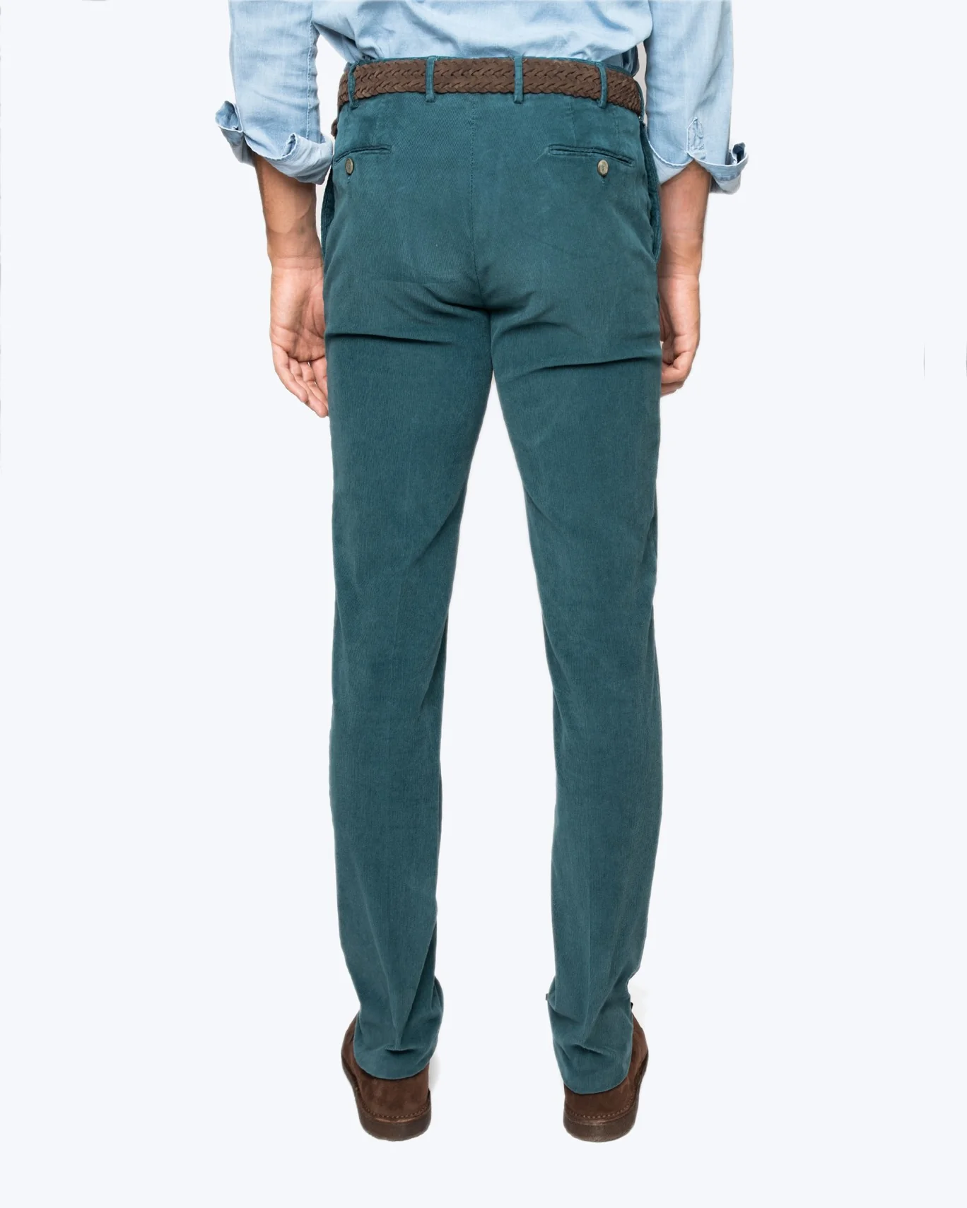 PANTALÓN CHINO DE PANA AZUL SANTANIELLO - Imagen 4