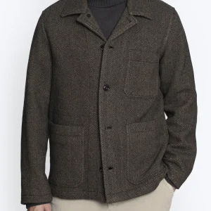 BLAZER DE ESPIGA MARRÓN HARTFORD