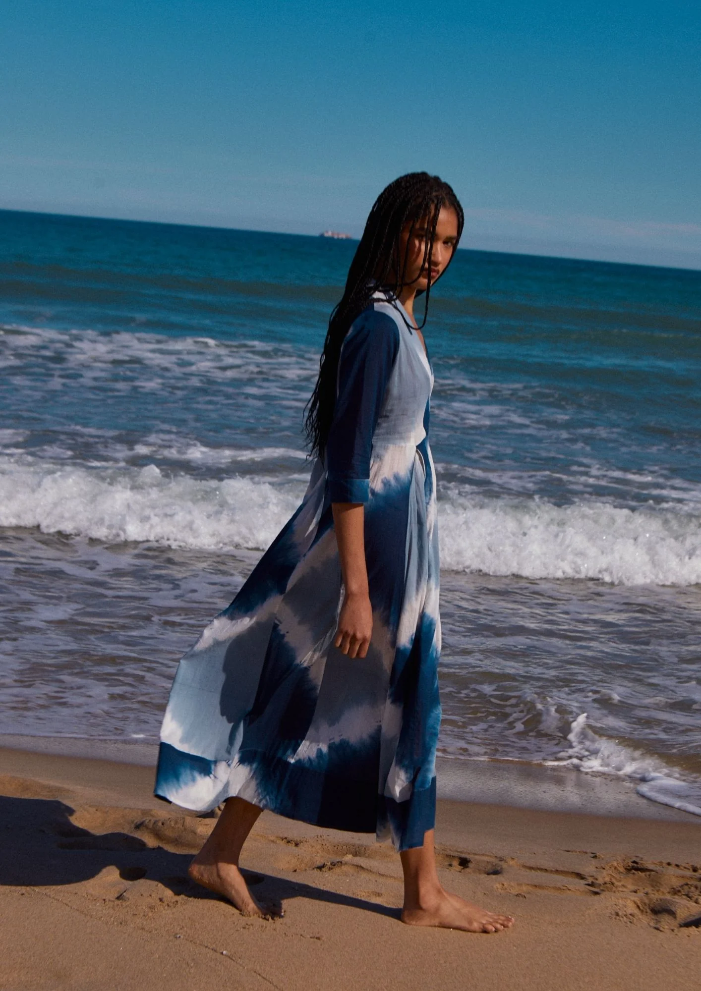 VESTIDO ALIMA TIE DYE AZUL - Imagen 4