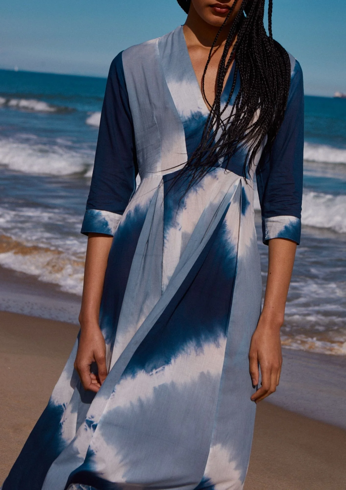 VESTIDO ALIMA TIE DYE AZUL - Imagen 3