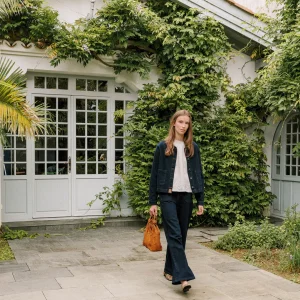 PANTALÓN DENIM WIDE LEG NAVY